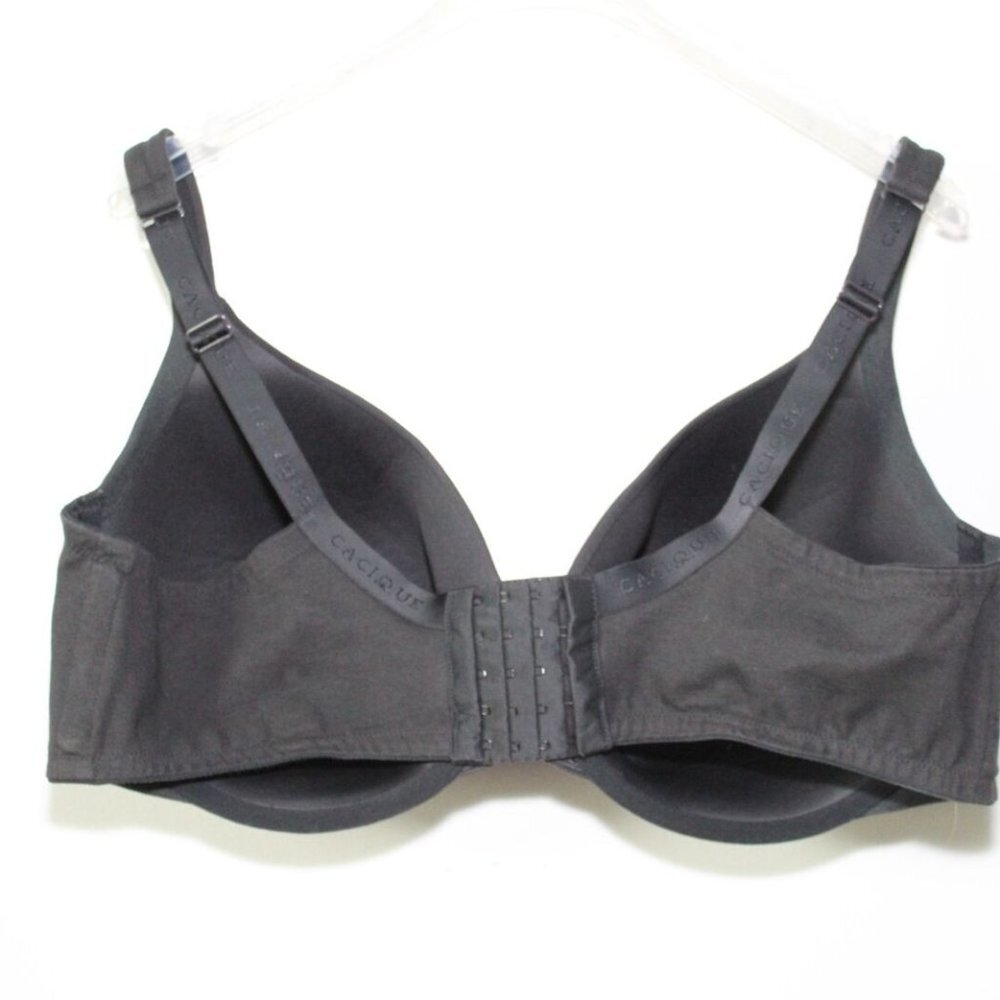 ✨2/$20 Cacique Lane Bryant Lightly Lined Full Coverage Bra Black Size 46DDD - Picture 5 of 11